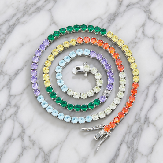 Multicolored Tennis Chain