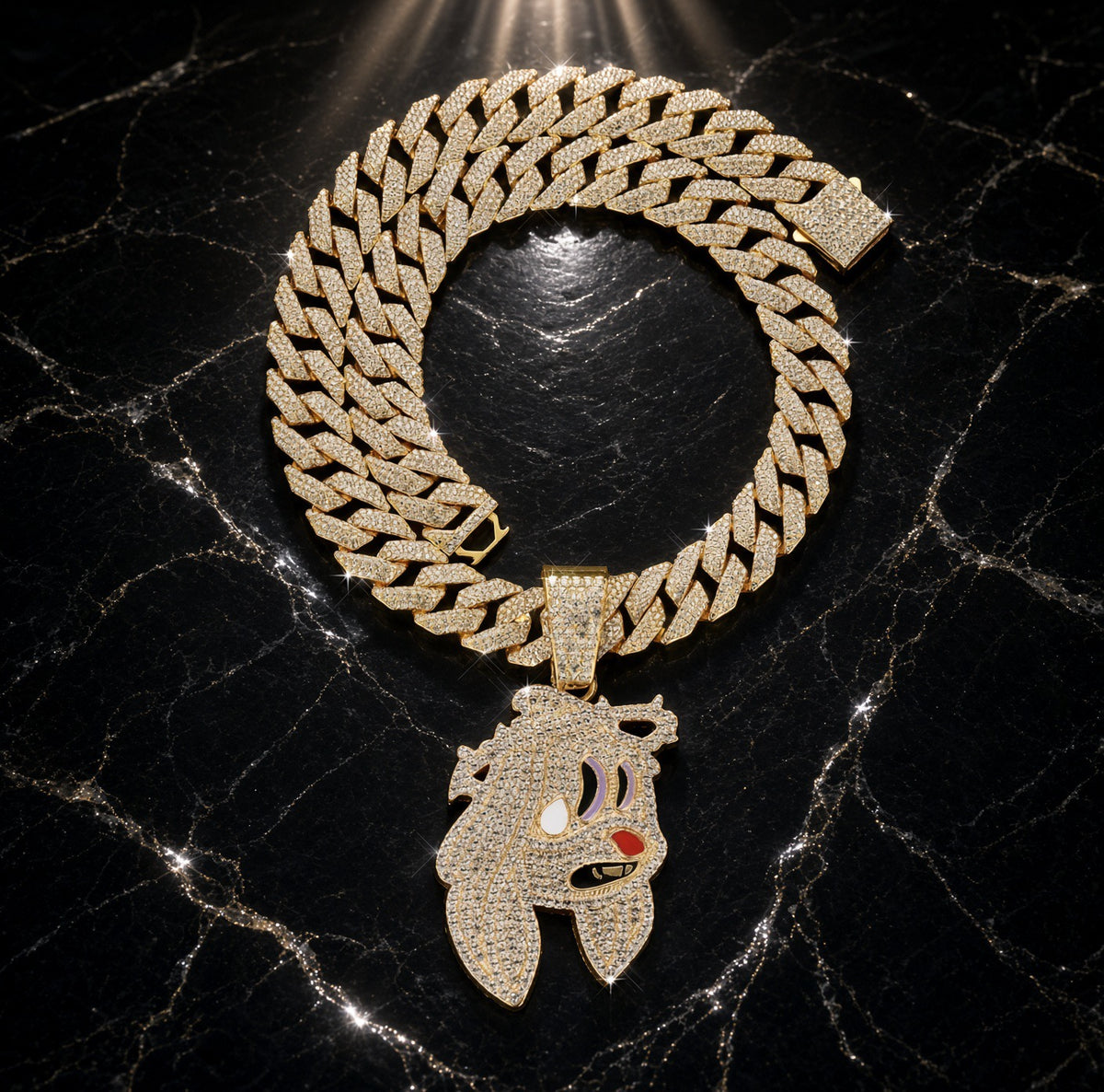 Iced Out Dog Pendant