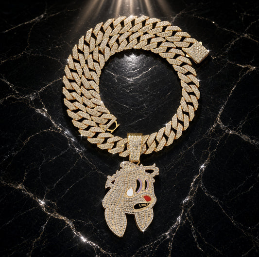 Iced Out Dog Pendant
