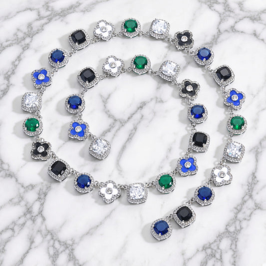 Gemstone Flowers Necklace